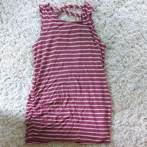 Striped Pink Maternity Tank